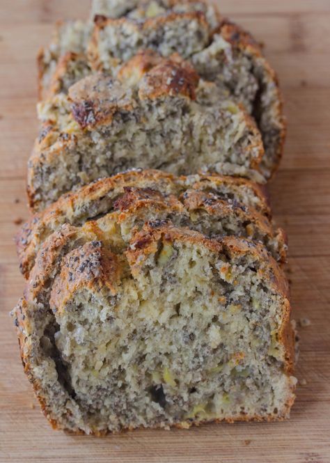 Nut Free Banana Bread, Chia Bread, Healthy Banana Bread Recipe, Menu Sarapan Sehat, Chia Recipe, Chia Seed Recipes, Healthy Banana Bread, Healthy Banana, Banana Bread Recipe