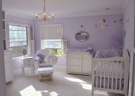 Purple Baby Rooms, Lavender Nursery Girl, Baby Room Boy, Purple Nursery Girl, Nursery Inspiration Girl, Lavender Nursery, Nursery Layout, Boy Nursery Themes, Baby Room Colors