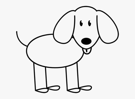 Animal Line Drawings, Sharpie Drawings, Doodle Art For Beginners, Stick Drawings, Hand Doodles, Stick Figure Drawing, Stone Art Painting, Dog Clipart, Dog Cartoon