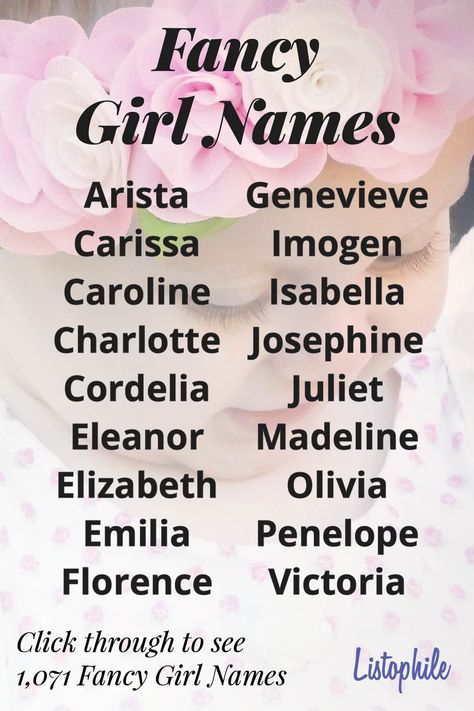 1071 Fancy Girl Names. List of fancy girl names featuring sophisticated choices. These fancy-sounding baby girl names are deluxe and perfect for proper ladies. Click through to see more Fancy Girl Names. Fancy Girl Names, Girl Names List, Girl Name Ideas, Posh Names, Fancy Names, Sims Names, Oc Names, Modern Baby Names, Twin Names