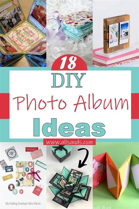 18 DIY Photo Album Ideas To Keep Your Snaps - All Sands Christmas Photo Album Diy, Diy Photo Album Ideas How To Make, Mini Photo Albums Diy, Picture Album Ideas, Homemade Photo Albums, Diy Photo Album Ideas, Photo Album Ideas, Memory Book Diy, Make A Photo Book