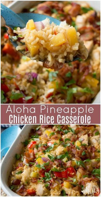 Pineapple Chicken Rice, Chicken Rice Casserole Recipes, Ground Beef Stroganoff, Chicken Rice Casserole, Rice Casserole Recipes, Fresh Meals, Avocado Dip, Family Fresh Meals, Pineapple Chicken