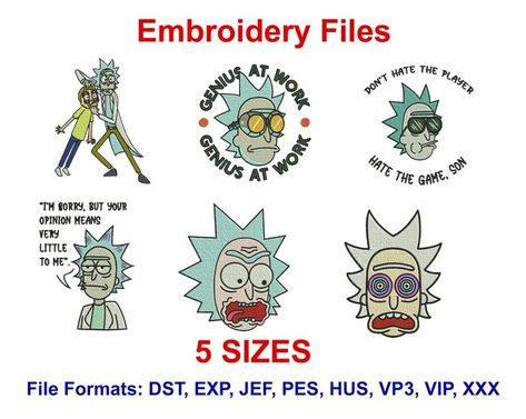 Rick and Morty #Embroidery #CustomEmbroidery #RickandMorty Rick And Morty Embroidery, Embroidery Digitizing, Custom Patches, London United Kingdom, Rick And Morty, Custom Embroidery, Digital Embroidery, Embroidery Files, Embroidery Art