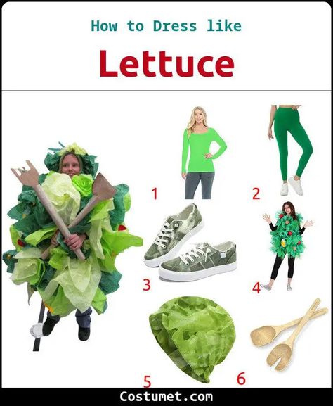 Lettuce Costume Lettuce Costume, Cabbage Costume, Salad Costume, Best Costume Ideas, Costume Ideas For Kids, Fancy Dress Ideas, Best Costume, Costume For Halloween, Green Leggings