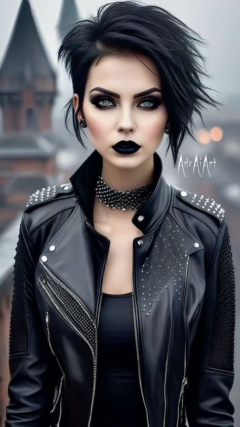 Shaved Hair Styles, Hair Colour For Brown Skin, Hair Styles To Try, Maquillage Goth, Hair Color For Brown Skin, Chica Punk, Hair Moisturizer, Gothic Hairstyles, Goth Hair