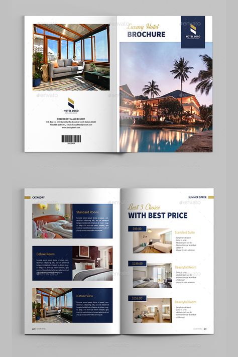 24 custom pages Size: A4 (210mmx297mm) Bleed: 3mm Fully editable & Easy to add more pages Files Included : INDD & IDML formats Adobe Indesign (CS4 or later version) files Free Fonts Used Hotel Magazine Design, Hotel Catalog Design, Luxury Hotel Brochure, Hotel Brochure Design, Hotel Magazine, Cruise Design, Hotel Ads, App Design Layout, Brochure Design Creative