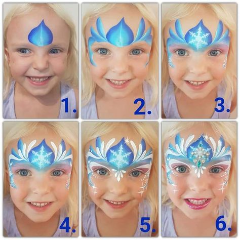 Princess Face Paint, Disney Face Painting, Frozen Face Paint, Mermaid Face Paint, Princess Face Painting, Diy Face Paint, Homemade Face Paints, Christmas Face Painting, Frozen Face