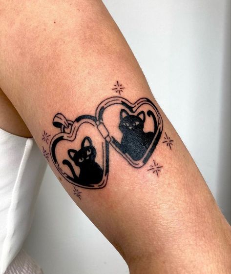 #tattoo, #tattoos, #inked, #tattooart, #tattooedwomen, #tattooedguys, #tattooinspiration, #tattooideas, #tattooworldwide, #tattoosociety, #InkLaughs, and #TattooFails​ Heart Locket Tattoo, Locket Tattoos, Tiny Heart Tattoos, Black Cat Tattoos, Handpoke Tattoo, Tattoos For Lovers, Dope Tattoos, Piercing Tattoo, Get A Tattoo