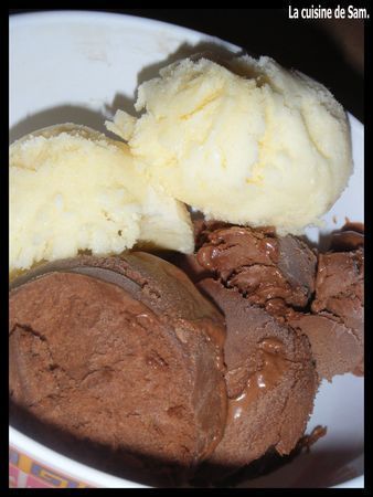 Tant pis pour le soleil, on l'attend plus pour se régaler des bonnes glaces maison! - Recette Dessert : Glace vanille et glace chocolat sans sorbetière par... Ice Cream Inspiration, Ice Cream, Dessert, Cream, Ethnic Recipes