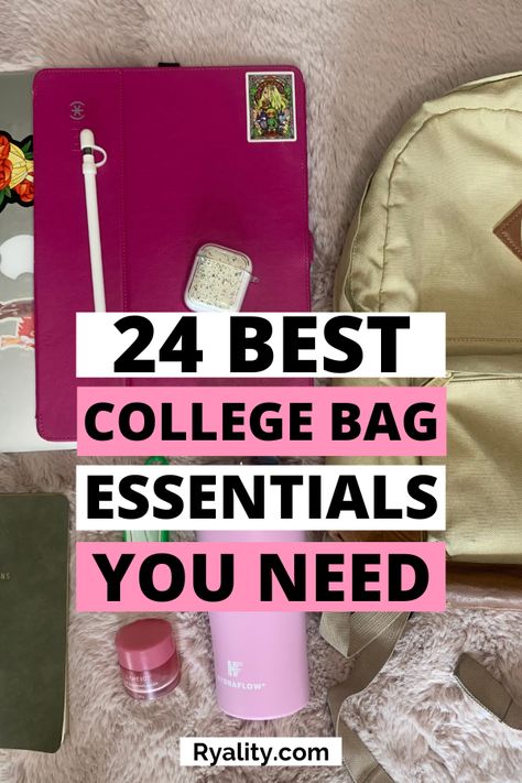 Ooooh I love these college must haves for your backpack! I feel like this post is going to be an absolute lifesaver when it comes to getting back to school supplies College Whats In My Bag, Back To School List College, School Supplies For College Freshman, Best Backpack For College, School Supplies College Aesthetic, School Supplies For College Students, University Starter Pack Gift, Must Have College School Supplies, Online School Essentials College