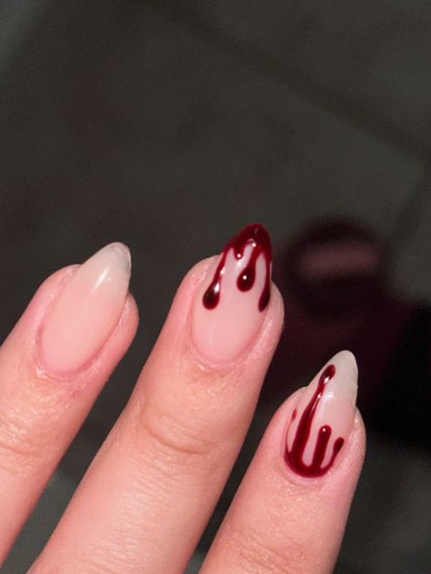 Horror Inspired Nails, Halloween Nails Creepy, Ghost Face Nails, Creepy Halloween Nails, Easy Fall Nail Designs, Hello Nails, Nails Inspo, Nails Ideas, Nails Art