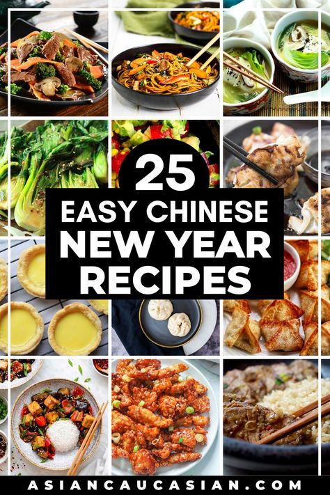 It's the Year of the Rabbit! The 2023 Chinese Lunar New Year is here, and the best way to celebrate is with fantastic, but easy Chinese recipes. These 25 Easy Chinese New Year Recipes are a variety of popular Chinese dishes for celebrating this festive Asian holiday. From Chinese dinner recipes to easy Asian appetizers to Chinese desserts, there's something here for everyone to enjoy! #Chineseappetizers Chinese Dinner Recipes, Chinese New Year Recipes, Chinese New Year Dishes, New Year Recipes, Chinese Appetizers, Chinese Desserts, Popular Chinese Dishes, New Years Appetizers, Asian Appetizers