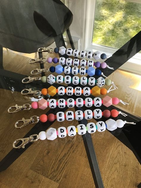 Name Silicone Beaded Keychain, Custom Keychain, Name Keychain, Personalized Gift, Backpack Tag, Diaper Bag, Gift for Kids - Etsy Canada Engraved Acrylic Keychain, Acrylic Nails Almond Shape, Name Keyrings, Backpack Diaper Bag, Keychain Craft, Engraved Acrylic, Name Keychain, Beaded Keychain, Keychain Personalized