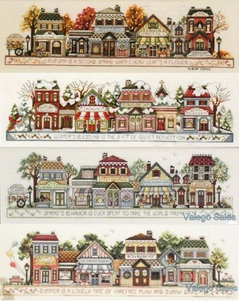 Cross Stitch Houses, Cross Stitch Gallery, Cross Stitch Sampler Patterns, Christian Cross Stitch, Cross Stitch House, Cross Stitch Thread, Cool Art Projects, Cross Stitch Pictures, Cross Stitch Samplers