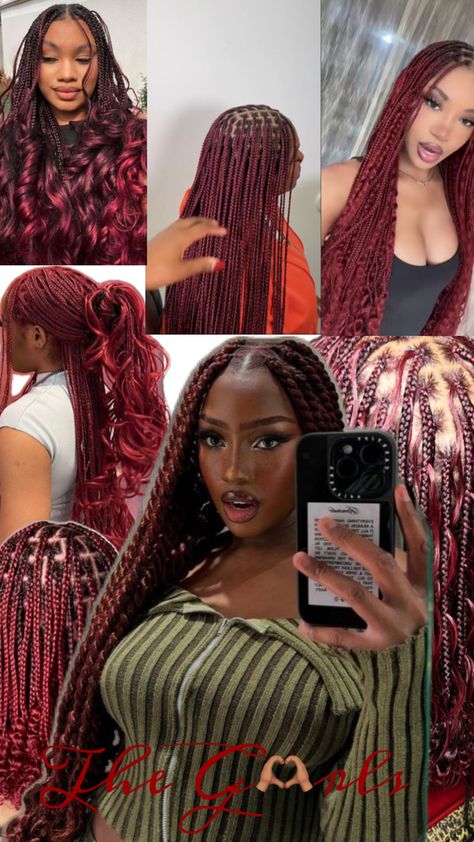 Hair Color Tips, Braiding Hair Colors, Color Tips, Short Box Braids Hairstyles, Goddess Braids Hairstyles, Winter Inspiration, Box Braids Hairstyles For Black Women, Dyed Hair Inspiration, Braids Hairstyles Pictures