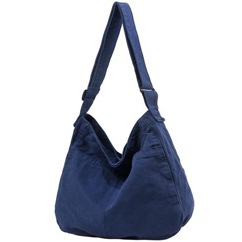 PRICES MAY VARY. 【Soft Material】-This shoulder bag is made of high quality canvas,super sturdy,soft and water-washable.This large hobo bag Can be the essential everyday tote bag.It is skin-friendly and recycle. 【Size Details】-This tote bag size is 14.5×4.3×14 inch, adjustable shoulder strap is 15-26 inch,Weight：1lb.This tote bag with zipper holds all your daily essentials,fashionable and versatile. 【Large Capacity】-There is a big room inside the hobo crossbody bag.One main compartment with zippe Rotunda Bag, Shoulder School Bag, Big Tote Bags, Big Room, Large Hobo Bag, Hobo Tote Bag, Hobo Crossbody Bag, Large Crossbody Bags, Large Purse