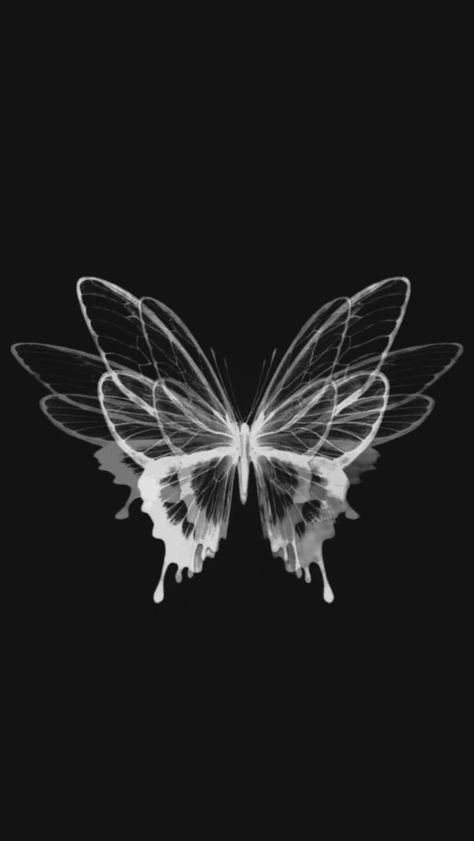 Black, Tattoos, Dark Background, White Photo, A Butterfly, In The Dark, A Black, Black And White, White