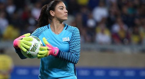 USA goalie Hope Solo rips  Sweden after loss - “I thought that we played a courageous game,” Solo said via Grant Wahl of FOX Sports. “I thought we had many opportunities on goal. I think we showed a lot of heart. We came back from a goal down. I’m very proud of this team, but I also think we played a bunch of cowards. The best team didn’t win today. I strongly believe that. I think you saw American heart. You saw us give everything we had today.”  Sportsnet.ca Hope Solo, Soccer Goalie, Shoulder Surgery, Football Tournament, Us Soccer, Rio Olympics, Soccer Stars, Soccer Skills, Soccer Fans