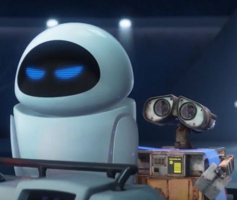 Walle Y Eva, Walle And Eva, Wall E Movie, Eve Wall E, Wall E Eve, Dreamworks Movies, Disney Wall, Wall E, A Robot