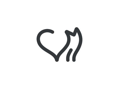 Cat <3 Cute Signature Ideas, Doodles Cat, Logo Gato, Cat Symbol, Cat Symbolism, Cat Simple, Fox Sketch, Logo Cat, Cats Tattoo