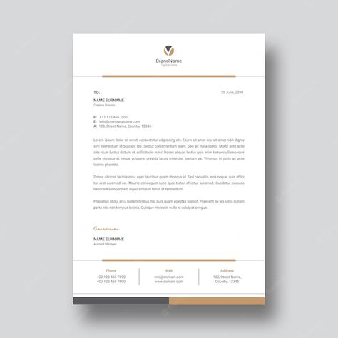 Premium Vector | Letterhead template Business Paper Design, Letter Head Design Letterhead Business, Latter Head Designs, Letter Headed Paper Design, Company Paper Design, Business Letter Head, Letterhead Design Branding, Company Letterhead Design, Letter Paper Design