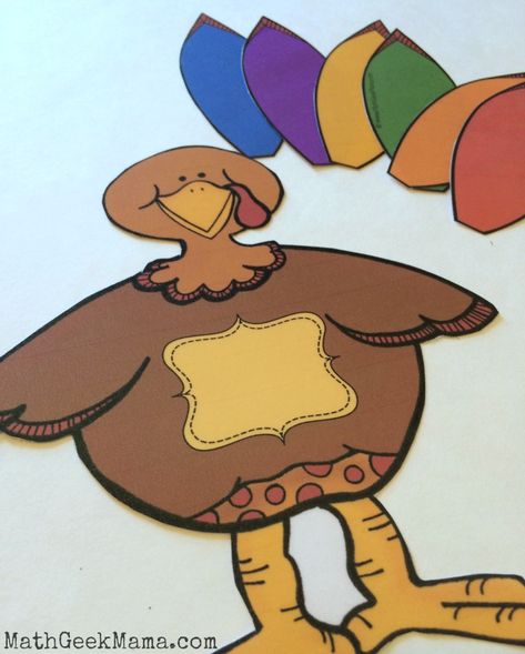 Build Your Own Turkey Free Printable, Build A Turkey, Turkey Math, Number Sense Activities, Thanksgiving Math, Math Crafts, Thanksgiving Preschool, Turkey Craft, Thanksgiving Crafts For Kids