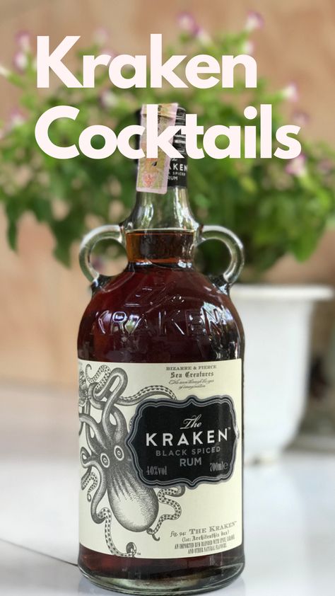 Kraken Cocktails Kraken Mixed Drinks, Black Spiced Rum Drinks, Kracken Rum Cocktails, Kraken Drinks Recipes, Kracken Rum Recipes, Kraken Rum Recipes, Kraken Rum Cocktails, Dark Rum Cocktail Recipes, Kraken Cocktails