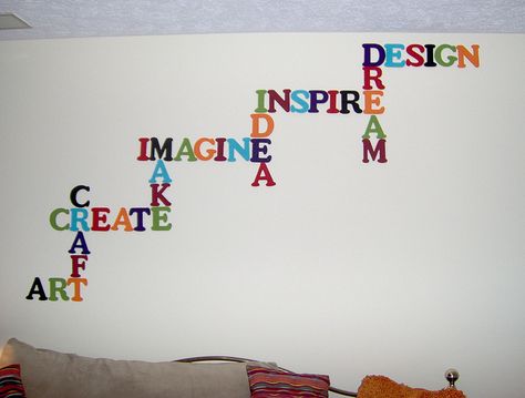 Could something similar be done with our names... Art Room Doors, Art Bulletin Boards, Art Room Posters, Word Wall Decor, Classe D'art, Art Classroom Decor, School Wall Art, School Murals, School Displays