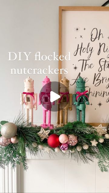 Kelly Oester - your new DIY mom friend on Instagram: "✨DIY Flocked Nutcrackers✨ 

I have had these wooden crafting nutcrackers from the craft store for three years now and haven't been able to decide what to do with them. I've been seeing lots of DIY ornament flocking, so decided to try and make my own flocked nutcrackers! 

I LOVE how they turned out!!! They are subtle, but look velvet and feel textured. Surprisingly they didn't take very long to make.

1. Apply one coat of paint - use matte paint! I love these folklore matte paints. 
2. Allow to dry and then do a second coat of paint. 
3. Before you allow the second coat to dry, sprinkle on a heavy coat of baking soda. The paint dries quickly on the wood, so I did this part in three sections *do this over top of a paper towel or paper so Wooden Nutcrackers Diy, Paint Nutcracker Diy, Diy Painted Nutcracker, Painted Nutcracker Diy, Diy Nutcracker, Diy Mom, Diy Ornament, Mom Friend, Matte Paint