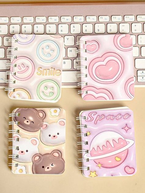 Kawaii Stationery Notebooks, Cute Books, Store Bought Snack, Pretty School Supplies, Stationary Storage, Note Pad Covers, Cute Stationary School Supplies, Art Activities For Toddlers, Cool School Supplies