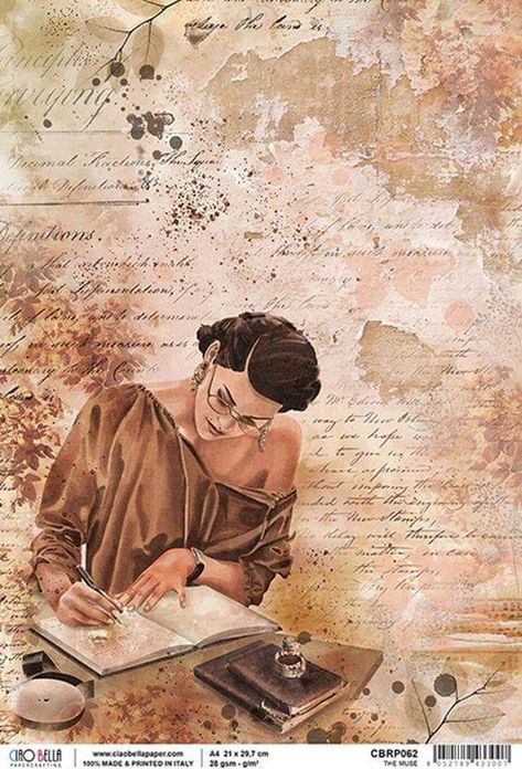 Bullet Journal Vintage, Stary Papier, Images Victoriennes, Woman Writing, Vintage Paper Background, Rice Paper Decoupage, Printables Free, Decoupage Vintage, Ciao Bella