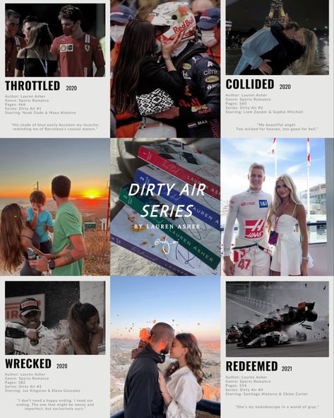 F1 Book Aesthetic, Throttled Book Aesthetic, Lauren Asher Wrecked, Lauren Asher Throttled, F1 Romance Books, Redeemed Lauren Asher Aesthetic, Collided Lauren Asher Aesthetic, Wrecked Lauren Asher Aesthetic, F1 Girlfriend Aesthetic