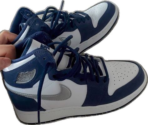 Blue And White Jordans, Mid Shoes, Branded Shoes For Men, Nike Shoes Girls, Nike Fashion Shoes, Blue Jordans, Jordan Shoes Girls, Jordan Shoes Retro, All Nike Shoes