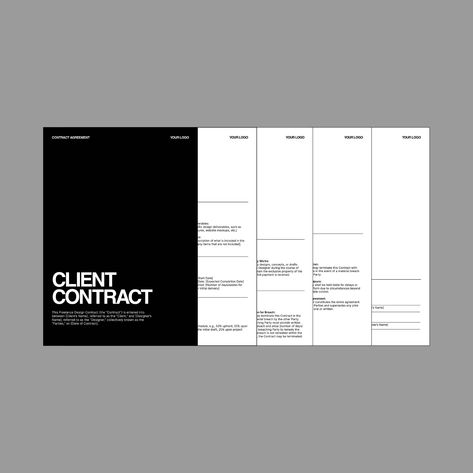 Are you a freelance designer looking to establish clear terms and expectations with your clients? Or perhaps you're a client seeking a comprehensive agreement for your design projects? Look no further! Introducing the Freelance Design Contract Template - a versatile and professional digital product designed to streamline your project agreements and ensure a smooth collaboration between clients and designers. KEY FEATURES: Comprehensive Contract: This template covers all essential aspects of a de Marketing Document Design, Terms And Conditions Design, Contract Design Layout, Client Contract Template, Design Contract, Project Timeline Design, Design Proposal, Technical Design, Contract Template Design