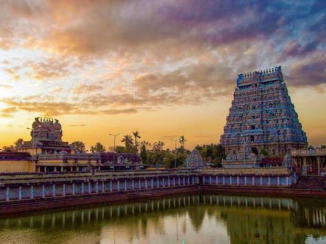 Sunset beauty of Chidambaram Temple , Tamilnadu Chidambaram Temple, Om Swami, Temple Background, Ombre Wallpaper Iphone, Temple Photography, Temple Architecture, Life Guide, Indian Temple, New Background Images