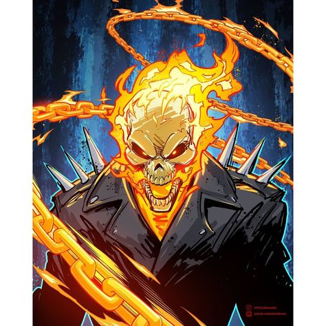 Ghost Raider, Ghost Rider Johnny Blaze, Patrick Brown, Ghost Rider Pictures, Ghost Rider Wallpaper, Spirit Of Vengeance, Johnny Blaze, Marvel Knights, Alex Ross