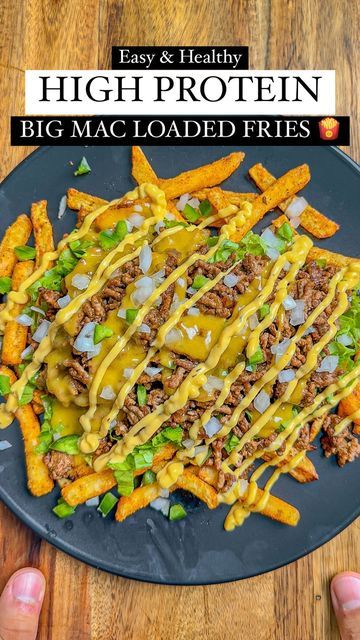 Healthy Big Mac, Healthy Steak, Healthy Ground Beef, High Protein Dinner, Ground Beef And Potatoes, High Protein Meal Prep, Loaded Fries, Healthy High Protein Meals, Healthy Lunch Meal Prep