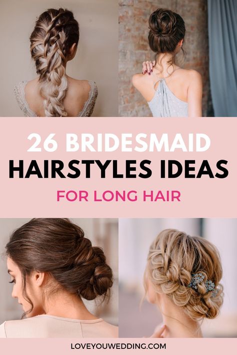 Wedding Hair Long Bridesmaid, Bridesmaid Hair Updo Thick Hair, Bridesmaid Thick Hair, Bridesmaid Hairstyles All Up, Wedding Hairstyles Half Up Half Down Bridesmaid, Bridesmaid Hairstyle For Long Hair, Bridesmaid Hairstyles Thick Hair Updo, Long Hair Wedding Styles Updo Bridesmaid, Updos For Maid Of Honor