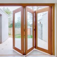 Tri Fold Doors, बेडरूम डिजाइन, Wooden Glass Door, Modern Patio Doors, Folding Doors Interior, Folding Glass Doors, Sliding Folding Doors, Folding Door, Showroom Interior Design