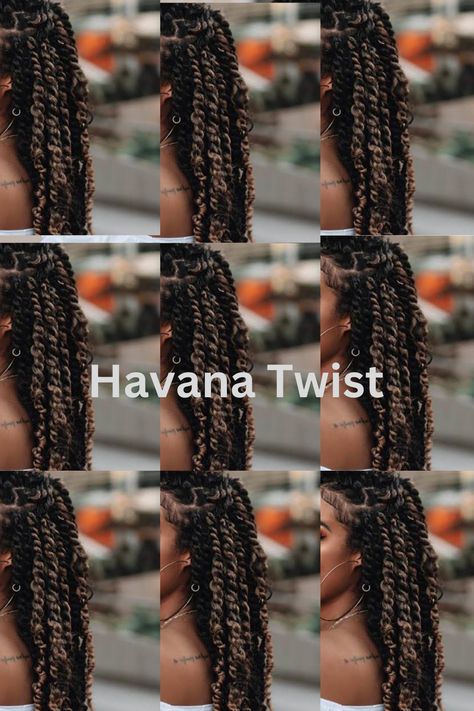 Havana twists are a relatively low-maintenance hairstyle and are generally designed to be long-lasting. While the twists can become a little looser over time, they don’t usually unravel easily. Ensure that each twist is tightly and evenly braided and that the hair extensions are attached securely to the scalp to keep them. Also, avoid excessive pulling or tugging, and you should be good. Find out more about Havana Twists in this article. Small Cornrows, Havana Twists, Havana Twist, Two Strand Twists, Marley Hair, Two Strand Twist, Twist Bun, Twisted Updo, Sleek Bun