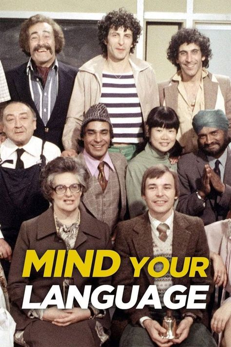 Mind Your Language is a British sitcom that premiered on ITV in 1977. It was produced by London Weekend Television and directed by Stuart Allen. Three series were made by LWT between 1977 and 1979, and the show was briefly revived in 1985 (but this series was, in most ITV regions, transmitted in 1986), with six of the original cast. The series shows how people of different countries with different social backgrounds, religions, and languages exist in the same classroom. Barry Evans, Mind Your Language, German Tv Shows, London Weekend, British Tv Comedies, British Sitcoms, Childhood Memories 70s, Female Teacher, 80s Nostalgia