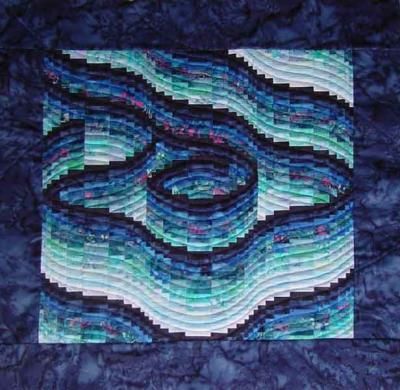 Quilt Inspiration: More fabulous bargello quilts : Bargello Blues, 24 x 36, by Ruth Blanchet at Arbee Designs Blue Quilt Patterns, Bargello Quilt Patterns, Bargello Quilt, Bargello Patterns, Bargello Quilts, Blue Quilts, Futurism, Quilt Tutorials, Quilt Patterns Free