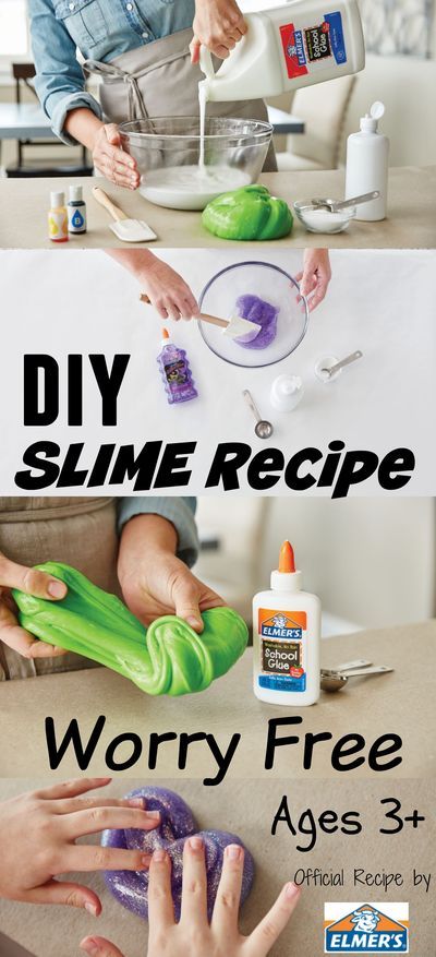 Elmers Slime Recipe, No Borax Slime, Slime Recipe Kids, Borax Slime Recipe, Free Slime, Borax Slime, Worried Kids, Making Slime, Diy Slime Recipe