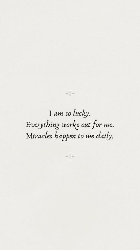 LUCKY GIRL AFFIRMATIONS ✨💕 | Facebook Lucky Me Wallpaper, Winter Manifestations, Lucky Girl Affirmations, Lucky Affirmations, Lucky Girl Quotes, Vanessa Core, Lucky Quotes, 2024 Manifestations, Girl Affirmations