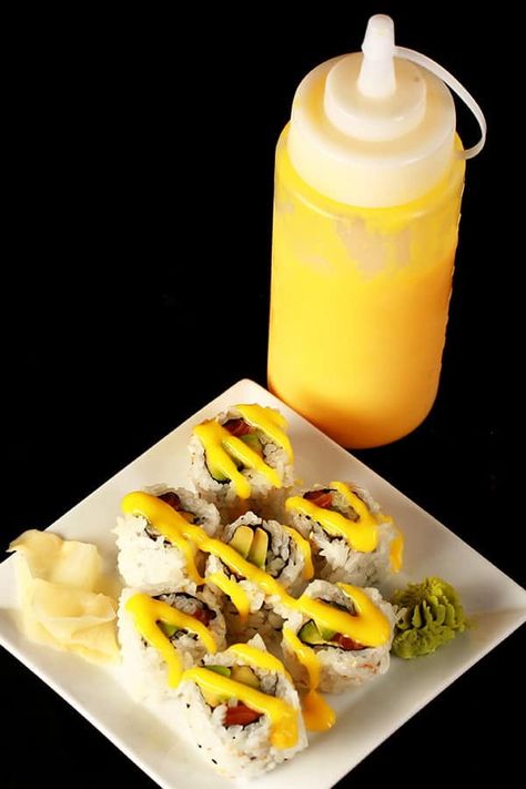 Mango Sauce for Sushi Essen, Sushi Sauce Recipes, Eel Sauce Recipe, Dynamite Sauce, Sauce For Sushi, Mango Sushi, Unagi Sauce, Sushi Recipes Homemade, Easy Sushi