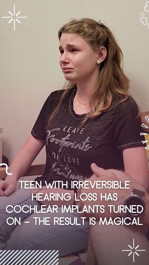 This is the emotional moment a teen with irreversible hearing loss that she shares with her mom has her cochlear implants activated for the very first time. Cochlear Implants, Cochlear Implant, Hearing Loss, A Teen, First Time, In This Moment