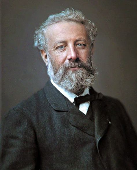 colorized by Jecinci // Jules Verne was a French novelist, poet, and playwright. Verne has been the second most-translated author in the world since 1979, ranking between Agatha Christie and William Shakespeare // source: facebook.com/jecinci Writers And Poets, Jules Verne Books, Leagues Under The Sea, Isaac Asimov, Historical People, Jules Verne, Book People, Book Writer, Famous Authors