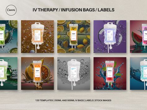 IV Therapy Instagram Templates, Med Spa Template, Med Spa Social Media, IV Therapy Marketing, IV Hydration Business, Nurse Injector Posts, IV Infusion Instagram, Vitamin Drip Canva Templates, IV Therapy Post, Nurse Injector Instagram Templates, IV Vitamin IV Bags & Labels Bundle: 120+ Premium Templates Elevate your online presence with Shine Creative Media's IV Bags & Labels Bundle. We're dedicated to making your brand shine like never before. What's Included: 35 IV Bag Graphics 500ml / 16oz 39 Iv Therapy Marketing, Iv Hydration Therapy Business, Med Spa Social Media, Spa Social Media, Therapy Marketing, Med Spa Marketing, Iv Hydration, Iv Bag, Nurse Injector