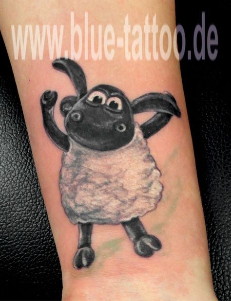 shaun the sheep tattoo Counting Sheep Tattoo, Sheep Tattoo Cute, Cute Sheep Tattoo, Dall Sheep Tattoo, Black Sheep Tattoo Design, Black Sheep Tattoo, Ram Tattoo, Sheep Tattoo, Stag Tattoo