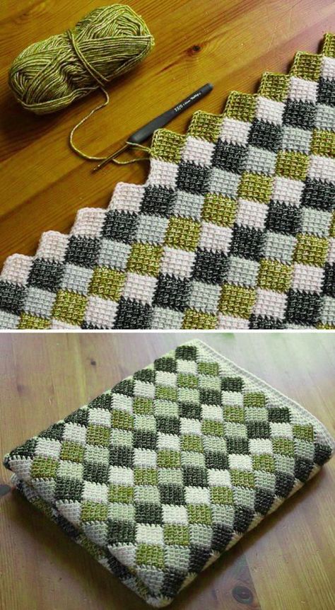 Entrelac Blanket, Tutorial Knitting, Crochet Pattern Tutorial, Tunisian Crochet Patterns, Start Knitting, Crochet Quilt, Afghan Crochet, Up North, Crochet Instructions